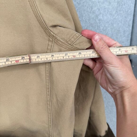 Orvis Mens Classic Barn Canvas Field Coat Jacket Size XXL Tan Chore Quilted Line - Picture 16 of 16